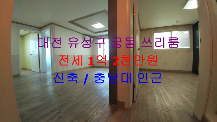 대전 유성구 궁동 충대인근에 있는 신축 아파트구조 쓰리룸 !! 완전 저렴한 전세 매물입니다 ^^