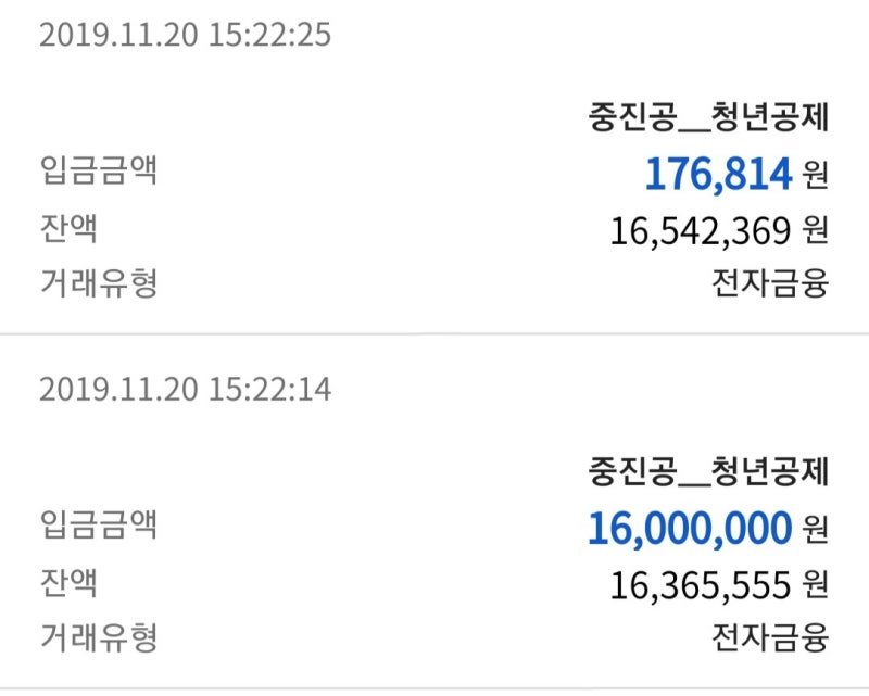 청년내일채움공제 만기 금액 1600만 원과 이자 수령받은 날 : 네이버 블로그 청년내일채움공제 만기 금액 1600만 원과 이자 수령받은 날 : 네이버 블로그
