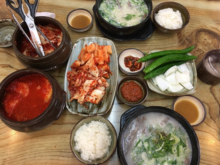  판교 운중동 먹거리촌 전주 장작불곰탕