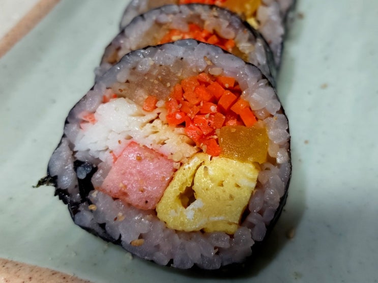  야콘 요리 먹는법::야콘 김밥 만들기