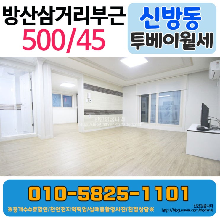  천안 신방동 투베이 1공실 남은 저렴한 분리형투베이