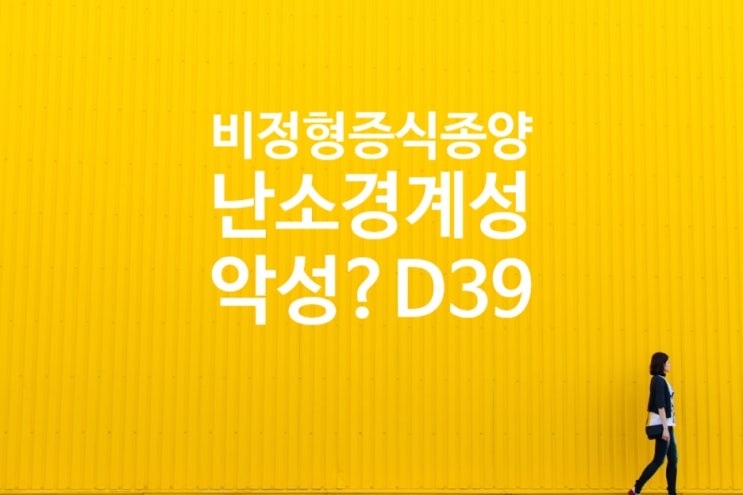  D39.1로 분류된 난소경계성종양(atypical poliferative mucinous tumor)난소 비정형 증식성 점액종양 암진단?