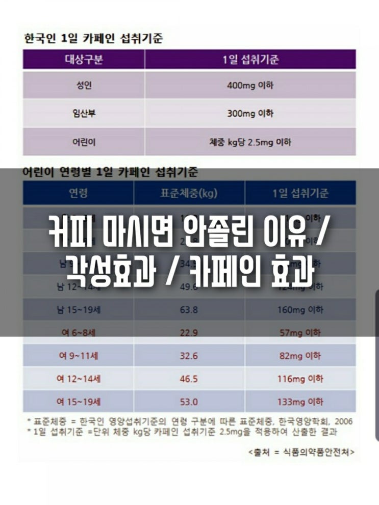 커피 마시면 안졸린 이유 / 각성효과 / 카페인 효과