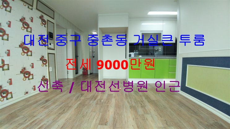 대전 중구 중촌동 대전 선병원 인근에 있는 정말 귀한 신축 거실큰 투룸 !! 저렴한 전세 매물입니다 ~^^