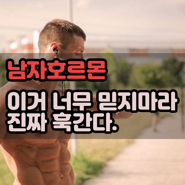  남자호르몬 이거 너무 믿지마라.