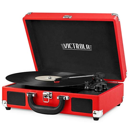 [아마존직구] 스피커가 장착된 Victrola Vintage 3 단 블루투스 가방 턴테이블