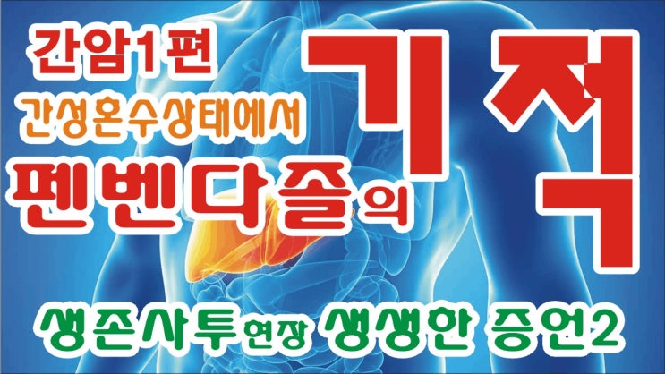  펜벤다졸복용후기(43) 증상 간암1편, 간암사례