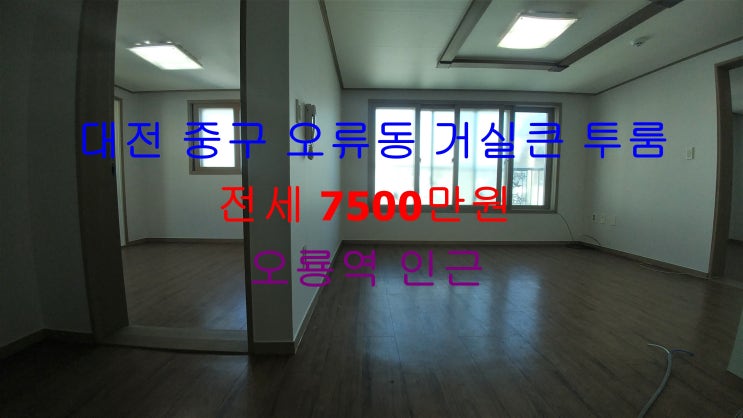  대전 중구 오류동 오룡역 바로 앞에 있는 거실 큰 투룸!! 역세권 엄청 저렴한 전세 매물입니다 ^^