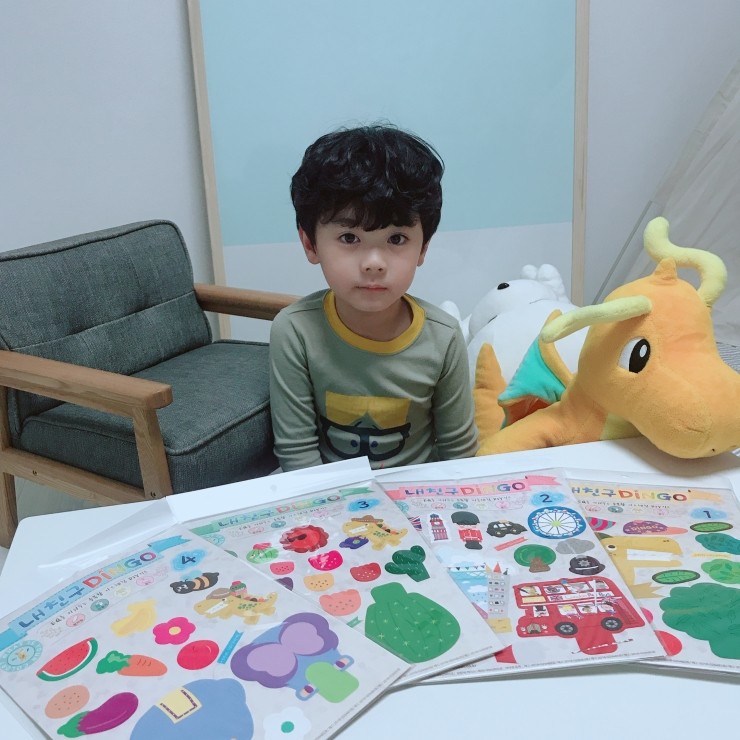  부디 내친구딩고 미술교구 만들기교구 색칠공부 만들기 (노란공룡딩고, 영국버스이층이,사막의선인장따꼼이와따따,숲속코끼리코코리) 육아용품