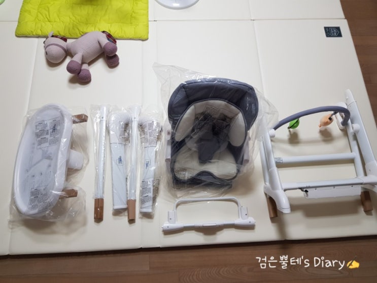  [아빠육아는 템빨#1] 하이체어에 바운서를 결합한 시크 스마트스윙! 개봉부터 조립까지!! 창고개방에서 업어온 친구가 집에 안착했어요!!!
