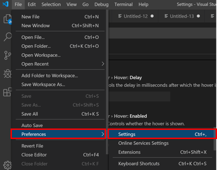  비주얼스튜디오 코드 (Visual Studio Code) 도움 팝말업 끄는 법