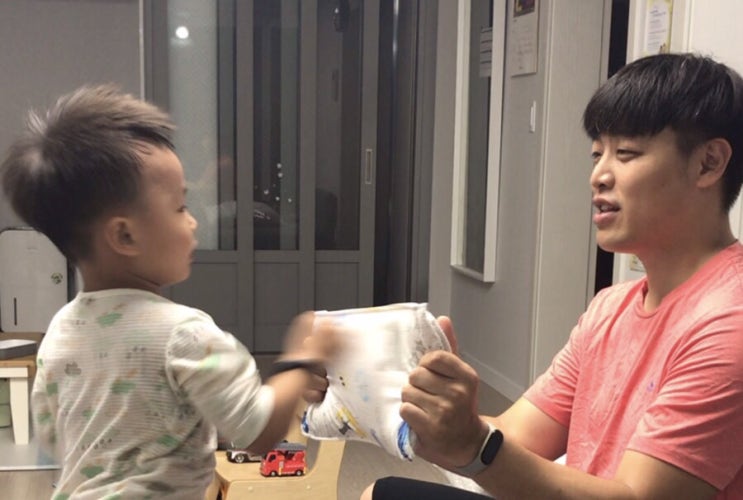  아빠와 권투_빠르게 치고 빠지기