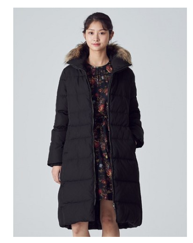  1일 한정수량 특가  에잇세컨즈 블랙 리얼 퍼 오리털 패딩 점퍼   [59,900원 ]