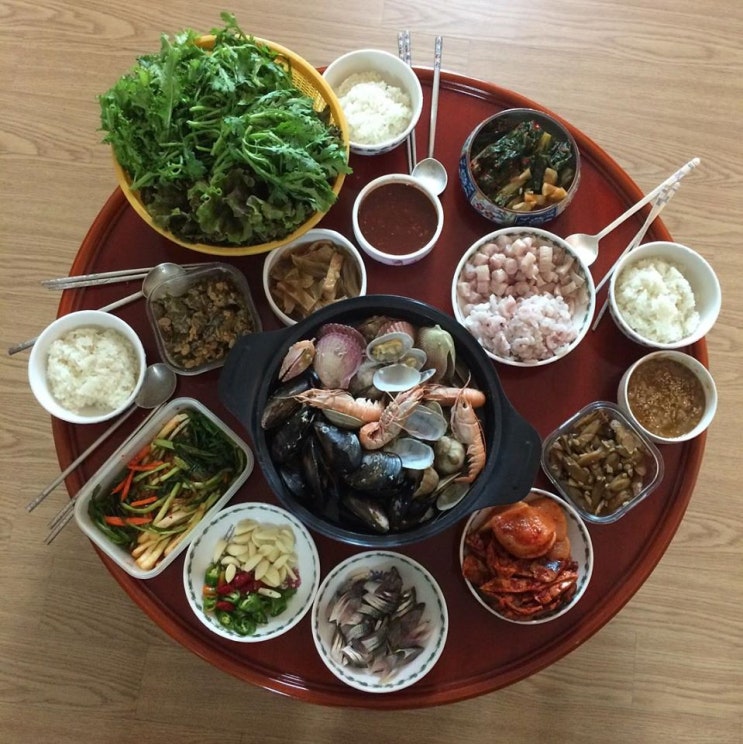 2017년 추석의 흔한 통영 가정식 고향 밥상