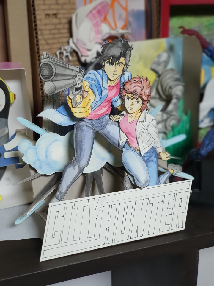  시티헌터 : 신주쿠 프라이빗 아이즈 페이퍼아트 만들기 | How to make City Hunter: Shinjuku Private Eyes DIY Paper art