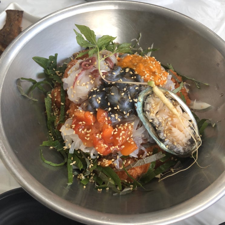  속초 물회 맛집 / 대포항 물회 / 섭국 - 대포전복양푼물회
