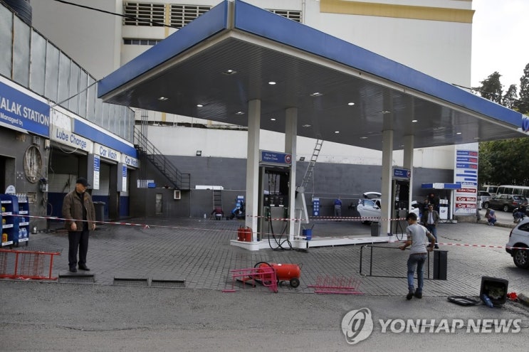 파업 들어간 레바논 주유소 파업 들어간 레바논 주유소