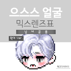  [KMS 캐시] 메이플스토리 으스스 얼굴 믹스렌즈표 (믹렌/믹스컬러렌즈) 확대 Ver.
