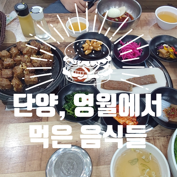  단양,영월에서 먹은 음식들 :) 소백산더덕동동주매운칼국수/단양구경시장/다원/다슬기향촌성호식당/동강한우/장릉보리밥집