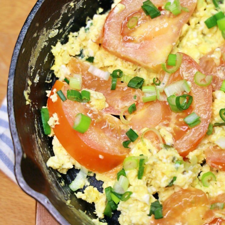 [토마토 달걀 볶음]간단 아침메뉴 담백한 계란 요리