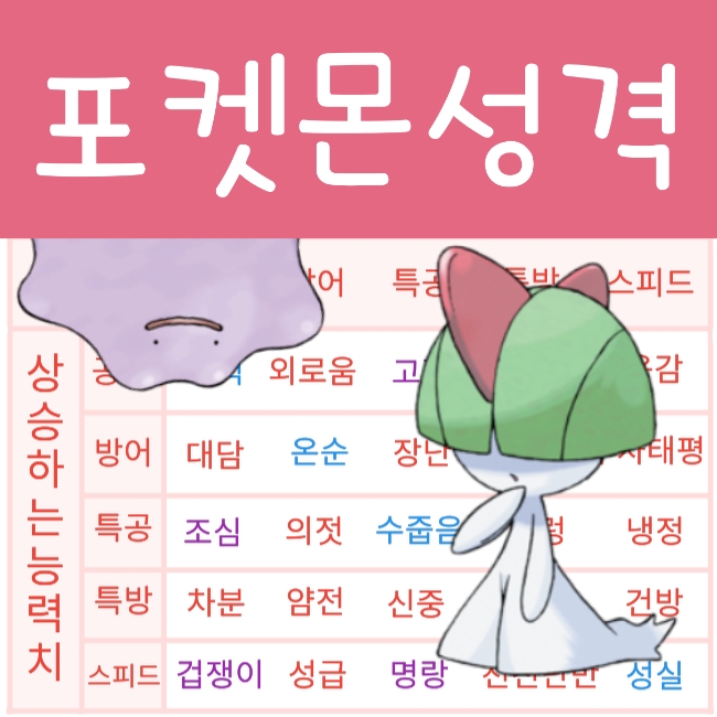  포켓몬스터 소드 실드 성격표 : 포켓몬 성격 바꾸기 싱크로 공략