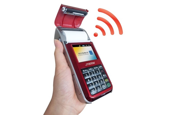  평택카드단말기 휴대용단말기 J7000W+제품입니다.