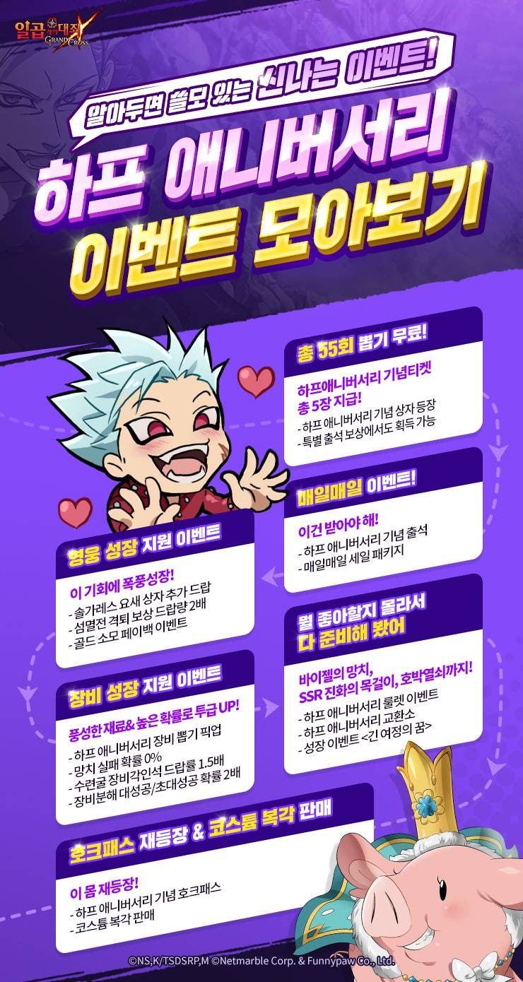 일곱개의대죄 GRAND CROSS 호크패스 시즌2 하프 애니버서리 공략 : 네이버 블로그