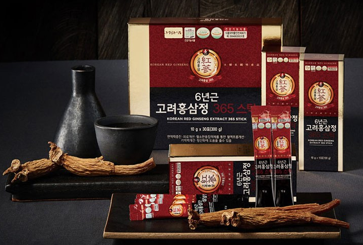  정원삼 6년근 고려홍삼정 365 스틱 30포 쇼핑백포함