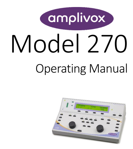  Amplivox 270 설명서