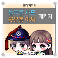  [KMS 캐시] 메이플스토리 코디 패키지 : 늘푸른 사또 & 꽃분홍 아씨 패키지