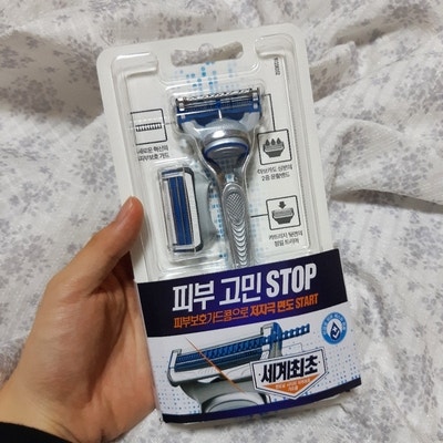 남자 면도기 추천 : 질레트 신제품 저자극 면도기 스킨텍