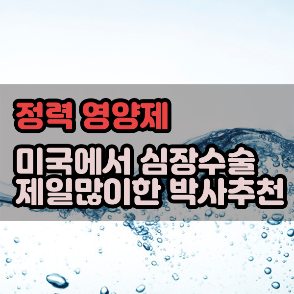 심장수술 제일 많이한 박사가 추천한 정력영양제