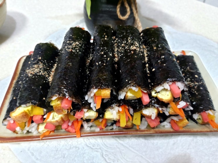  꼬마김밥 만들기, 겨자소스, 유부 장국 만드는 법