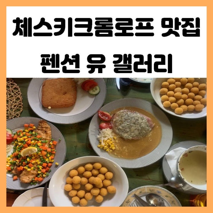 체스키크롬로프 맛집 여러가지 체코음식을 맛보다 펜션 유 갤러리