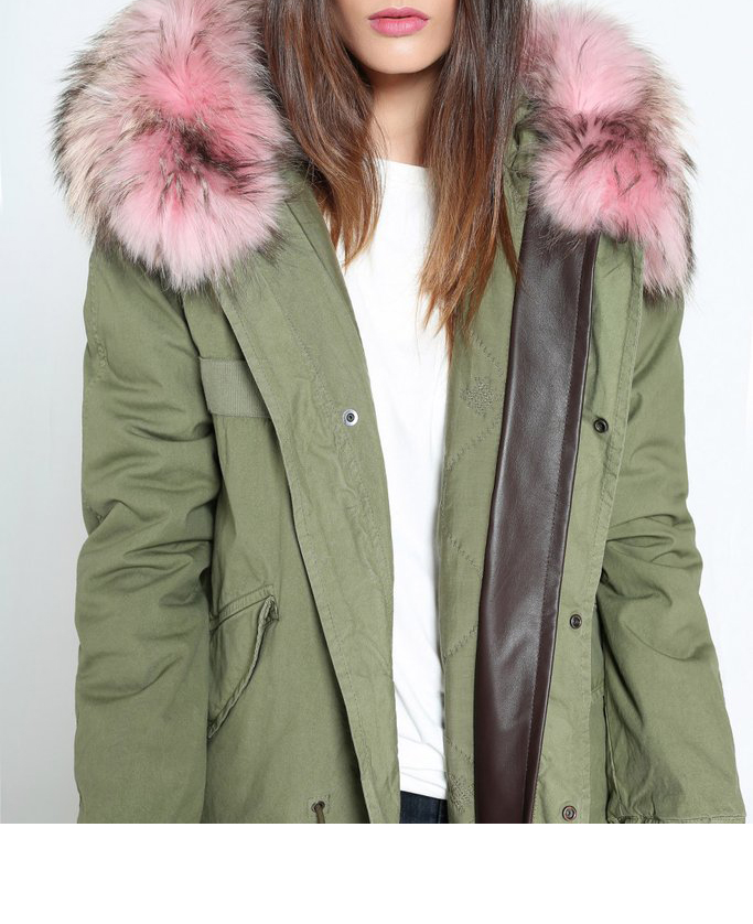  미스터앤미세스 이태리 여성 아미 퀄팅 라이닝 파카 (Army Parka Quilt Lining PK1001S-C2-4026_Pink Fur)