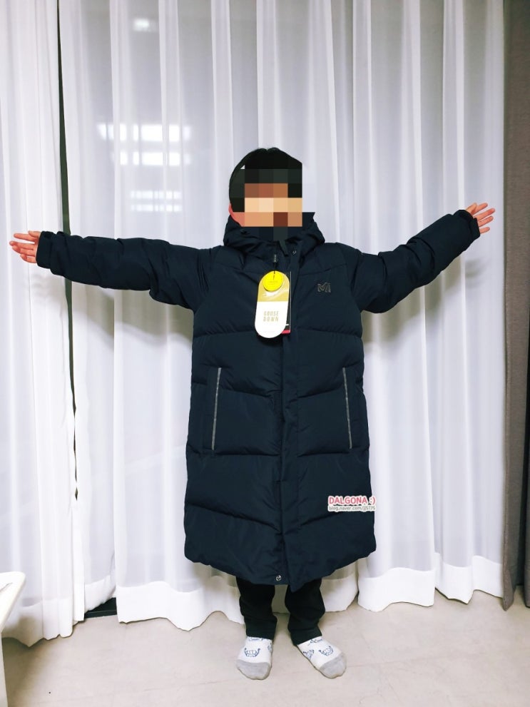  가성비갑 가볍고 따뜻한 밀레 오시안 키즈 패딩 사이즈140 리뷰