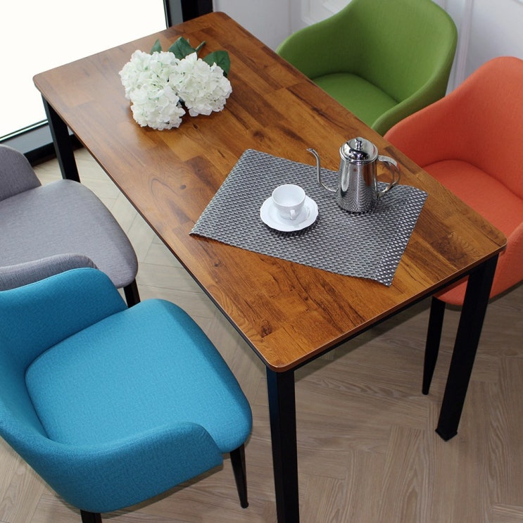 산들리빙 인테리어 디자인 카페 빈티지테이블 컴퓨터책상 식탁 테이블
