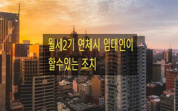 월세 2기 연체 시 해지방법 및 대응 방법