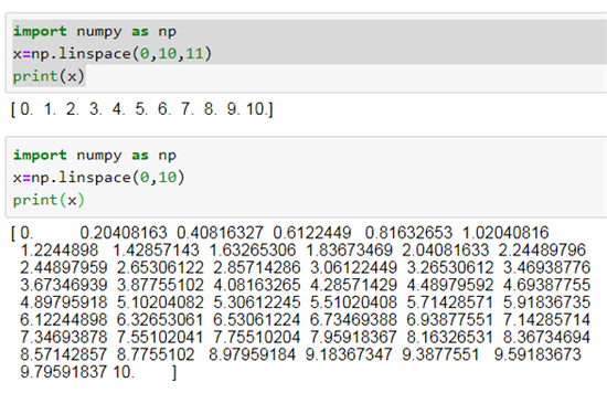  [P049] 파이썬의 linspace 함수 (linspace function of Python)
