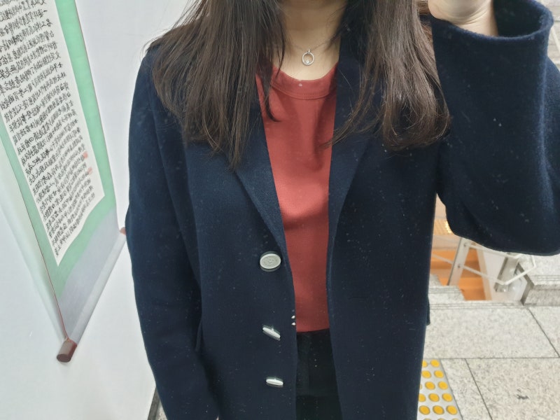 빈폴레이디스 울 캐시미어 코트 BF9X30C01R 존예 착샷有
