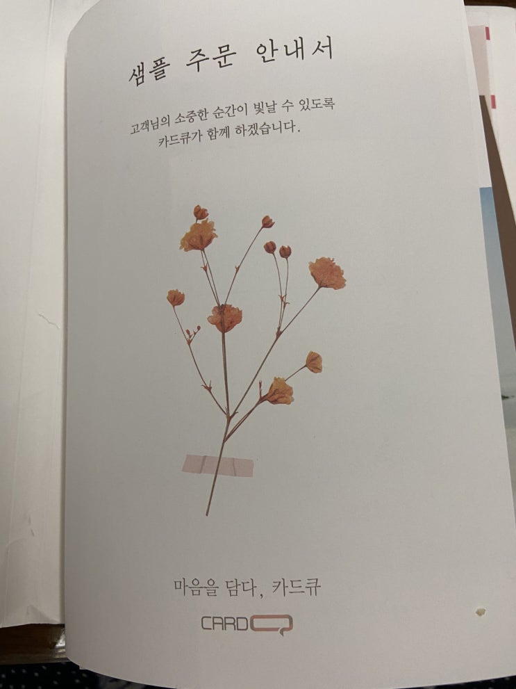  결혼 준비2-2. 카드큐 청첩장 샘플 후기