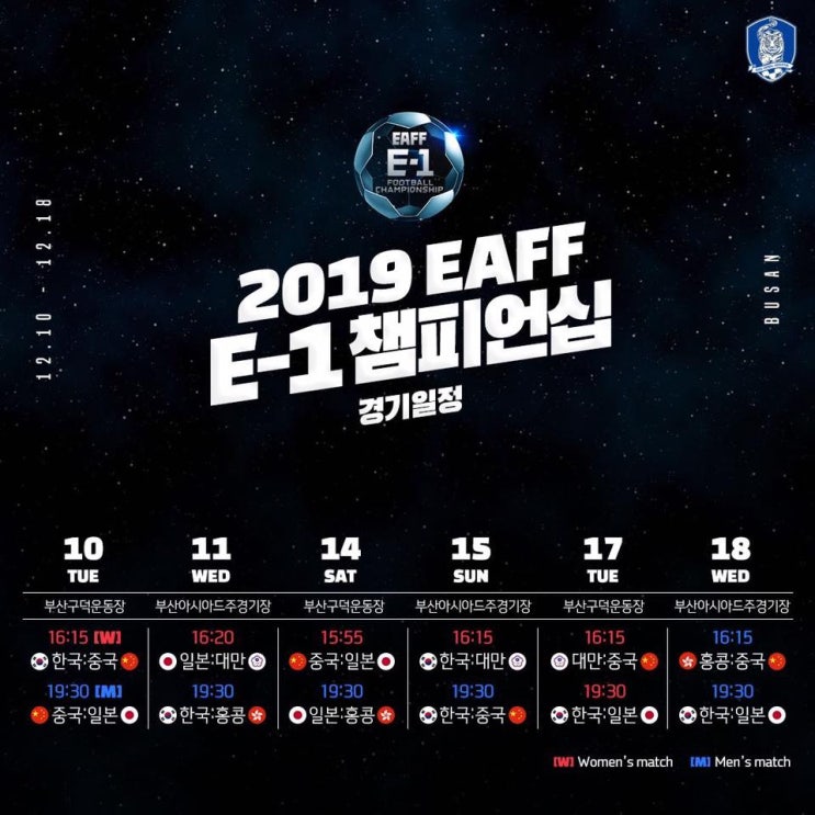 2019 동아시안컵(2019 EAFF E-1 챔피언십) 2019 동아시안컵(2019 EAFF E-1 챔피언십)