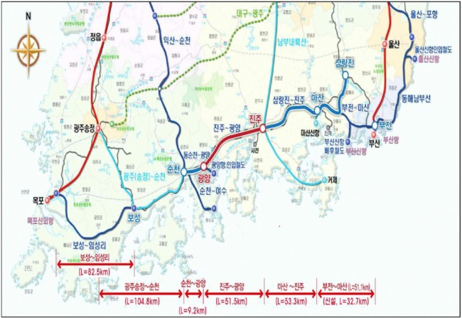  경전선 진주~광양구간 51.5Km '전철화'된다