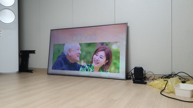 안산벽걸이티비설치 65인치 콘크리트 삼성정품브라켓 시공!