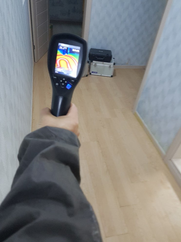  인천 서구 청라 빌라 누수 문의  열화상 카메라 온수배관 교체 작업
