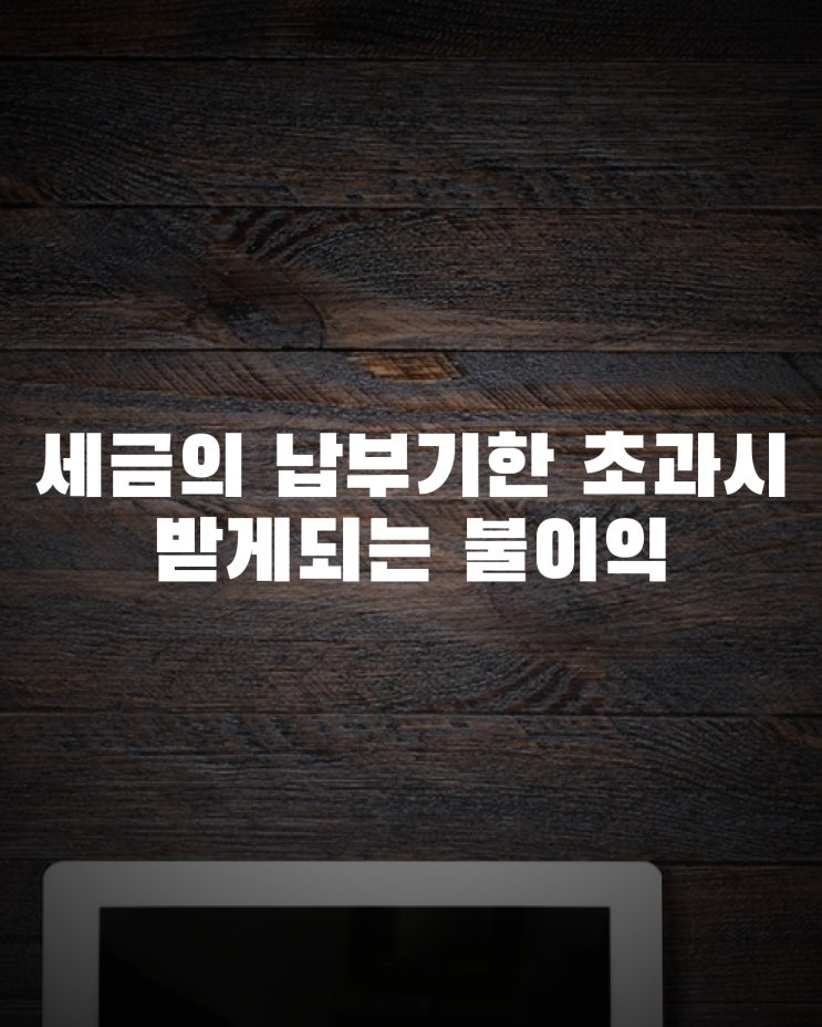  세금 체납시 받게되는 불이익