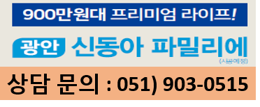  광안리 신동아 파밀리에 타입별 후기