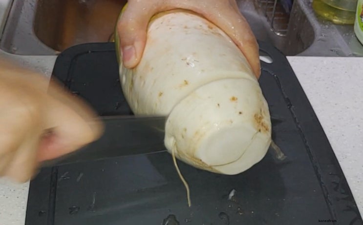  무조림만들기 무조림,떡국 만들기