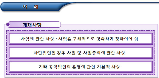 공익법인 개념 및 요건(정관, 재산출연) 공익법인 개념 및 요건(정관, 재산출연)