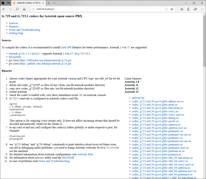 G.729 and G.723.1 codecs for Asterisk open source PBX : 네이버 블로그